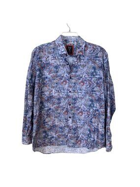 Armas XL Paisley Print Shirt 100% Cotton Long Sleeve Button Up